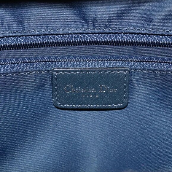 Christian Dior Trotter Canvas Hand Bag Navy Auth 126883 - Picture 10 of 16